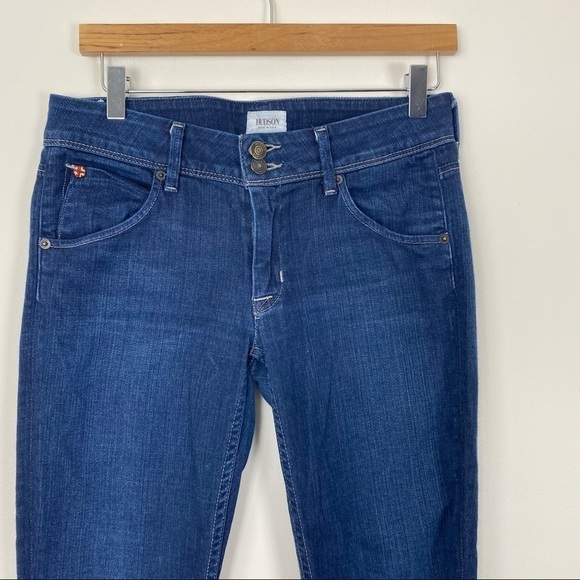 HUDSON Jeans Dark Wash Flap Pocket Skinny Jeans Size 27 Stretchy - Picture 3 of 10